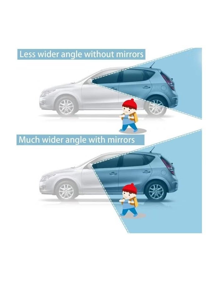 2Pcs Blind Spot Car Mirror, HD Glass Frameless Convex Rear View Mirrors Exterior Accessories with Wide Angle Adjustable Stick for Car SUV and Trucks - Image 4