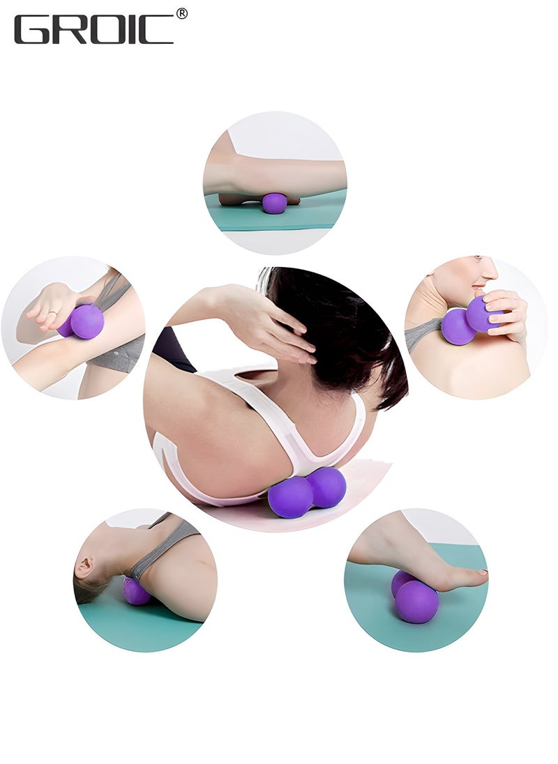 GROIC Peanut Massage Ball, Trigger Point Ball & Lacrosse Ball for Physical Therapy, Deep Tissue Massage Tool for Trigger Point Massage, Foot Massage, Muscle Relief, Myofascial Release  - Image 3
