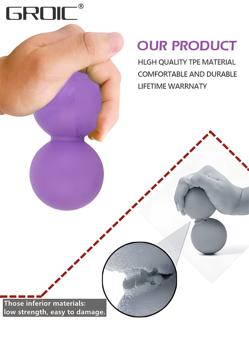GROIC Peanut Massage Ball, Trigger Point Ball & Lacrosse Ball for Physical Therapy, Deep Tissue Massage Tool for Trigger Point Massage, Foot Massage, Muscle Relief, Myofascial Release  - Image 2