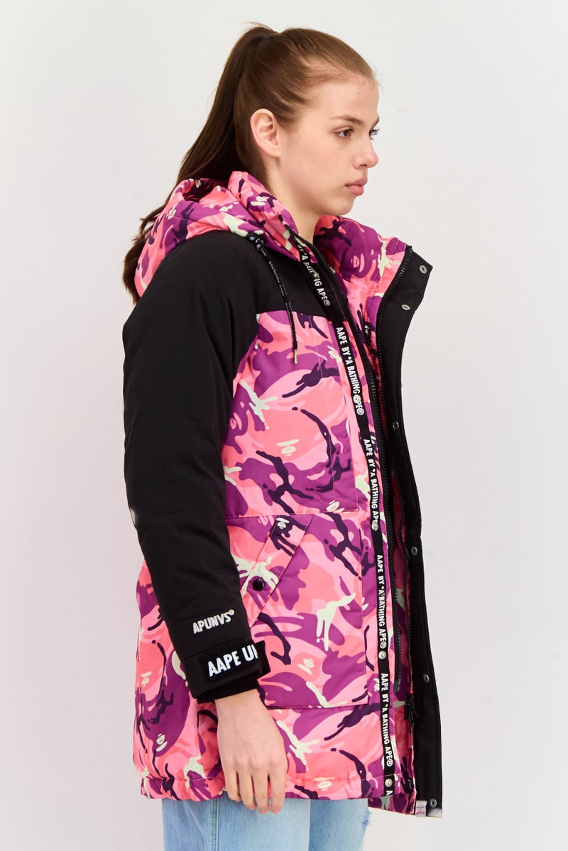 Aape By A Bathing Ape Women Camouflage Parka Jacket, Multicolor - Image 2
