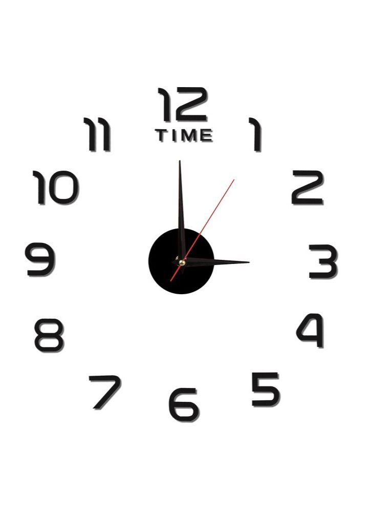 DIY Wall Clock Digital Clock Black 40cm - Image 1