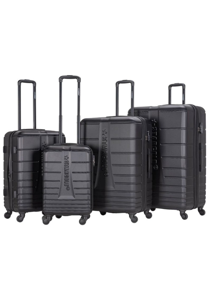 ستارجولد 4 عبوات من عربة أمتعة مقفلة ذات رقم دوار للجانب الصلب - Image 1