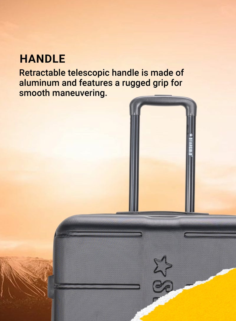 ستارجولد 4 عبوات من عربة أمتعة مقفلة ذات رقم دوار للجانب الصلب - Image 3