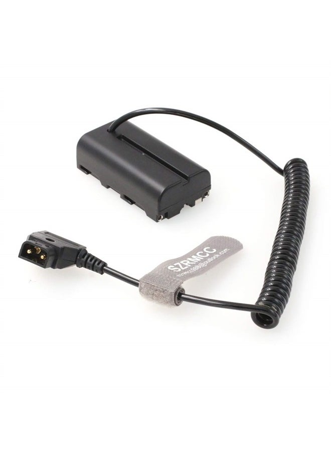 SZRMCC D-tap 2 Pin Male to NP-F970 F550 Dummy Battery Coiled Cable for Atomos Shogun Ninja Inferno SmallHD Monitor  - Image 2