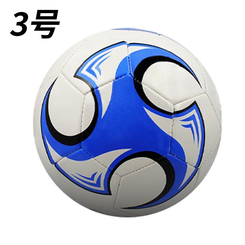 Generic Football No. 3, No. 4, No. 5 senior high school entrance examination PVC primary and secondary school kindergarten training competition PU machine sewing childrens football wholesale 3 Cyclone Blue