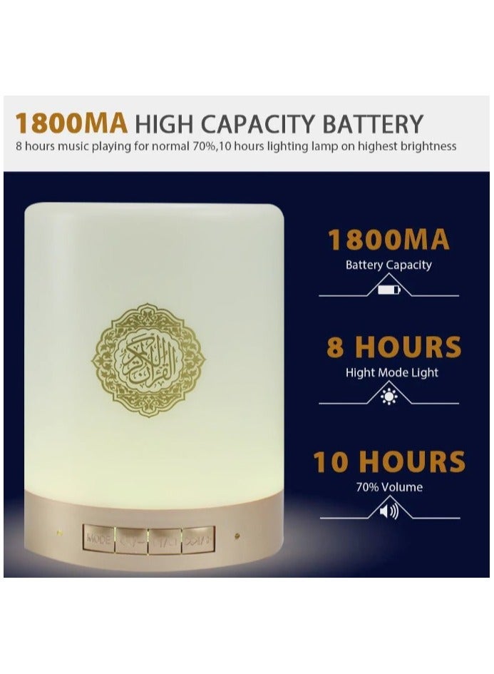 SUNDUS Quran Speaker Touch Lamp 4 in 1 Bluetooth Speaker with LED Light Remote & Touch Control(White) - Image 5