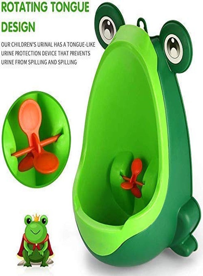 DIVHUK Frog Children Kids Urinal Potty Removable Toilet Trainer Bathroom Baby Toilet Training Kids Potty Pee Trainer Urine For Boys With Funny Aiming Target (Pack Of 1),Green - Image 2