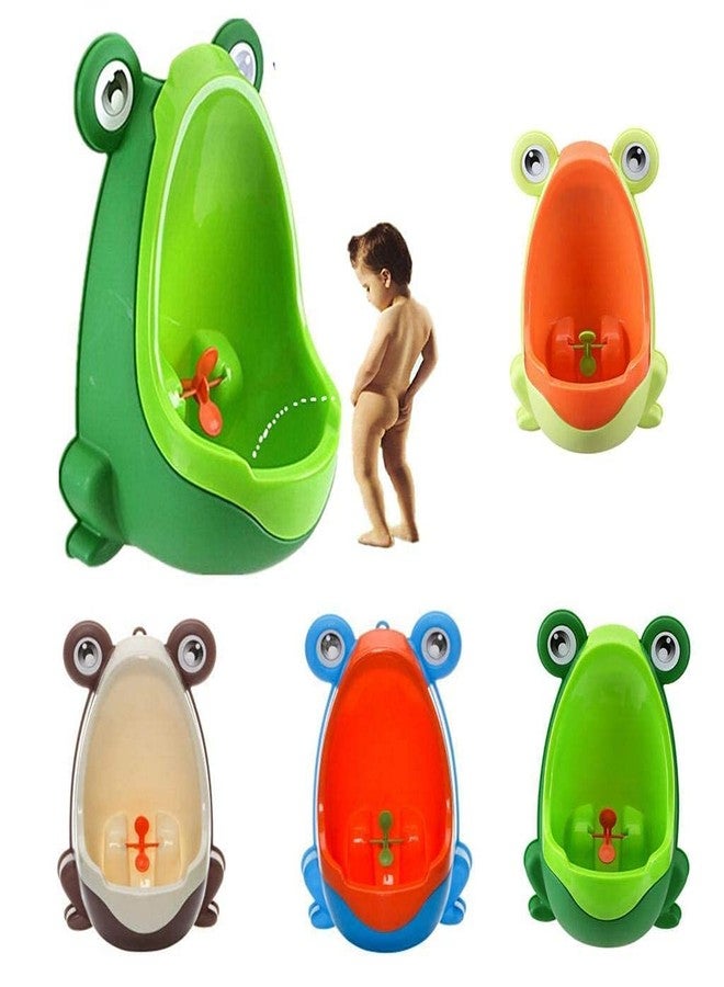 DIVHUK Frog Children Kids Urinal Potty Removable Toilet Trainer Bathroom Baby Toilet Training Kids Potty Pee Trainer Urine For Boys With Funny Aiming Target (Pack Of 1),Green - Image 4