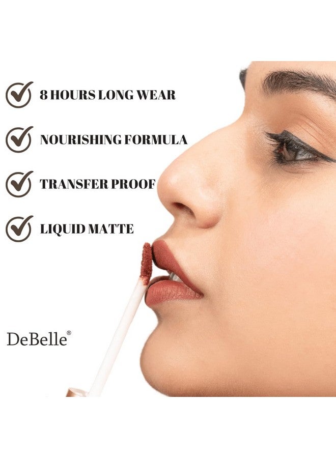 DeBelle Cherry Red Long Wear Matte Liquid Lipstick Scarlet Sophia (Scarlet Red) | Enriched with Hyaluronic Acid and Shea Butter| Smudge Proof | 3.5ml | Buy 2, Pay for 1 - Limited Time Steal! - Image 5