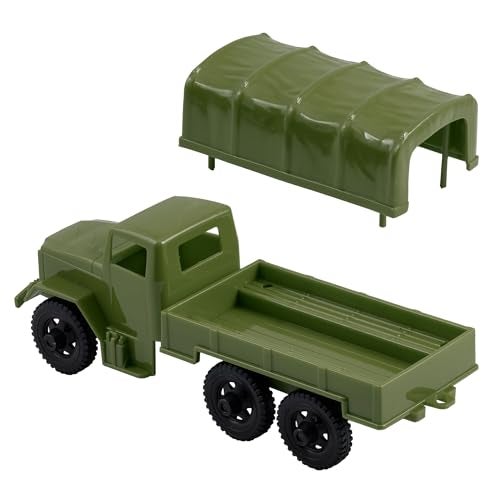 Tim Mee Toy TimMee Plastic Army Men Trucks - OD Green M34 Deuce and a Half Cargo Vehicles US Made - Image 4