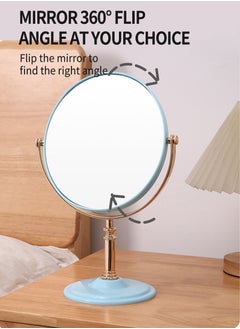 Beirui 6-Inch Double-Sided Makeup Mirror, 360° Swivel, Removable Base, Handheld Tabletop Mirror with Stand Bathroom Shaving Mirror  - Image 4