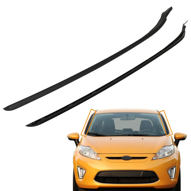 Riyhch 1 Pair Windshield APillar Trim Moulding Fit for Ford Fiesta 20112019 Left and Right Side Windshield APillar Trim Moulding Replacement for AE83 5403194AE AE83 5403194AF