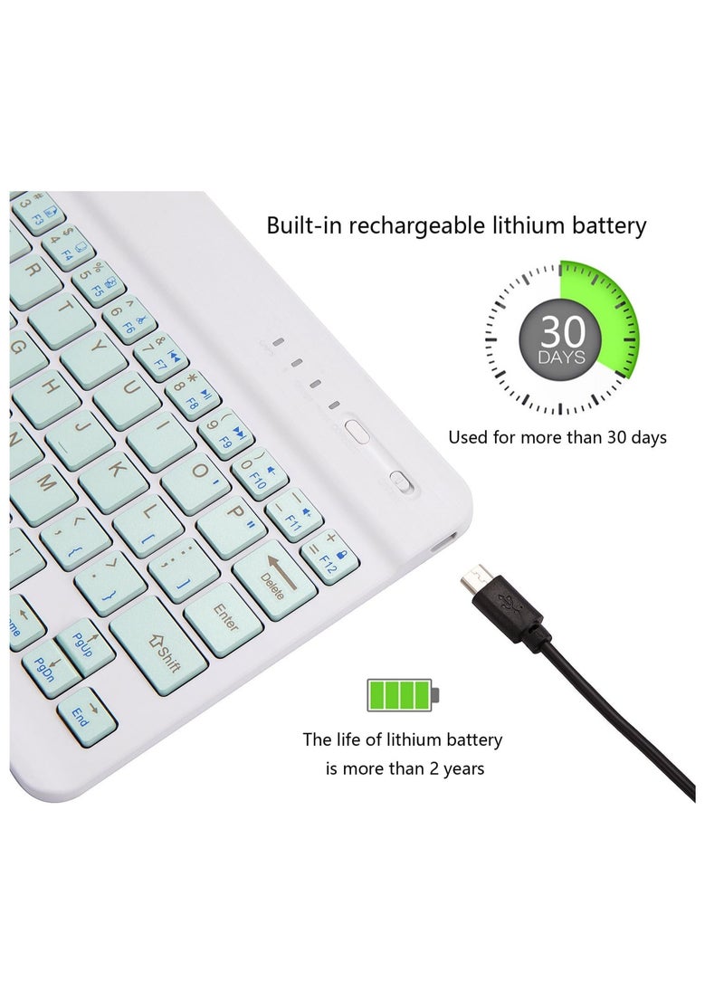 Ultra-Slim Rechargeable Bluetooth Keyboard – 150 Hour – Aluminum Base – IOS / Windows / Android ( AR / EN )