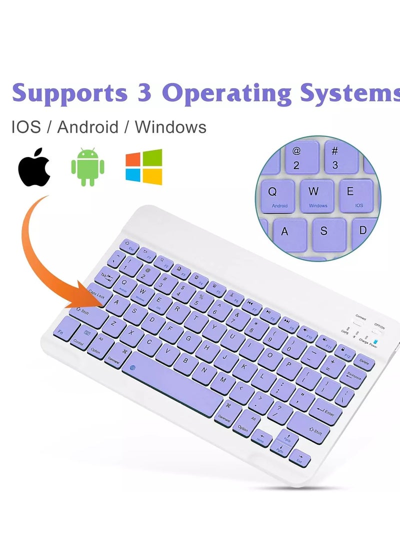 Ultra-Slim Rechargeable Bluetooth Keyboard – 150 Hour – Aluminum Base – IOS / Windows / Android ( AR / EN )