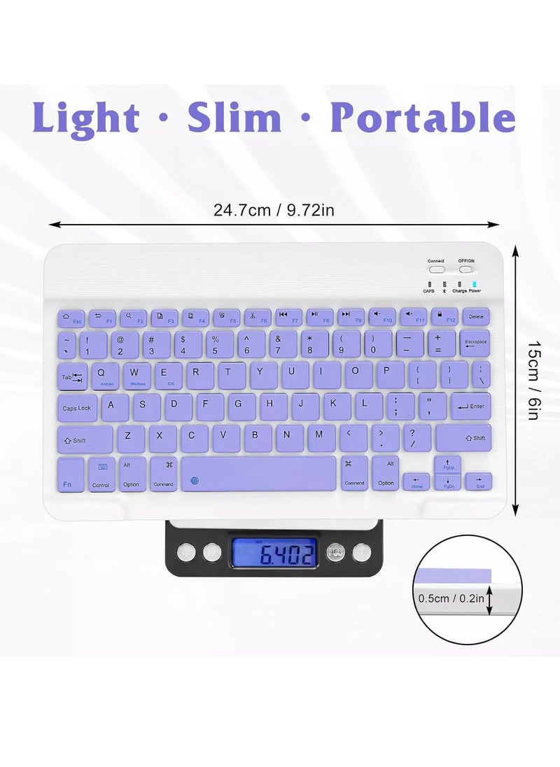 Ultra-Slim Rechargeable Bluetooth Keyboard – 150 Hour – Aluminum Base – IOS / Windows / Android ( AR / EN )