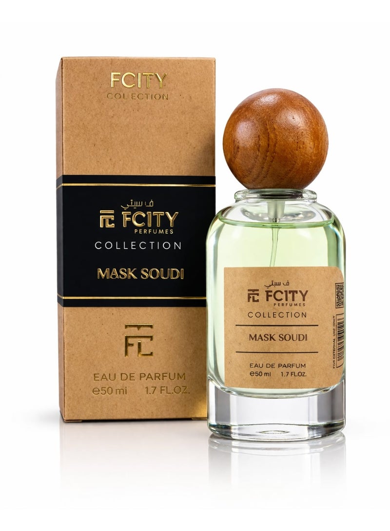 عطر FCITY ماسك سعودي 50 مل – عطر شرقي مسكي يدوم طويلاً للرجال والنساء – عطر دافئ، حار وخشبي للجنسين