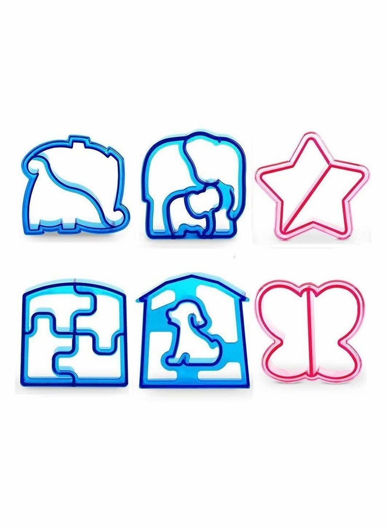 Y&D 6 Pack Sandwich Cutters and Bread Mould Toast Hand Tools DIY Slicer Maker Kit - Image 1