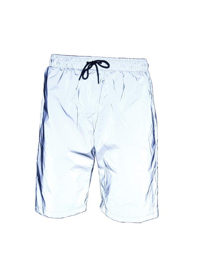 LZLRUN 3M Reflective Shorts Pant Men Fluorescent Trousers Casual Night Jogger(L) Grey - Image 1