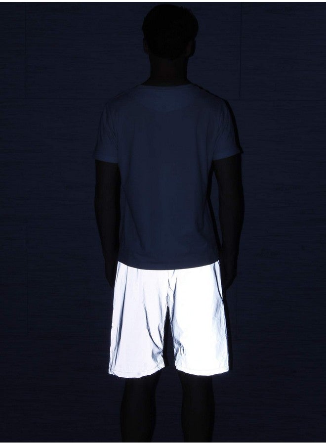 LZLRUN 3M Reflective Shorts Pant Men Fluorescent Trousers Casual Night Jogger(L) Grey - Image 5
