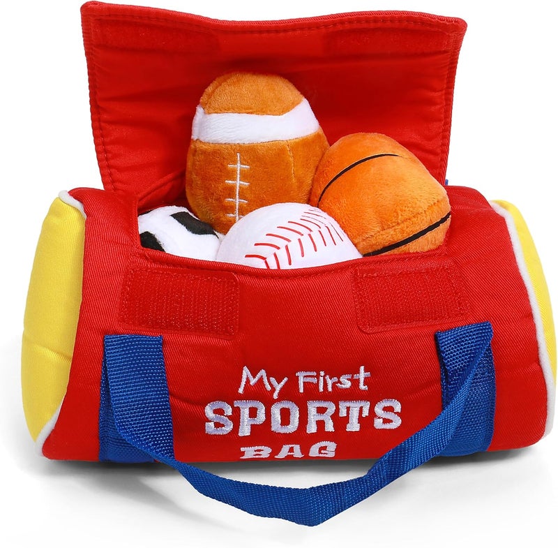 غاند مجموعة GUND Baby My First Sports Bag Stuffed Plush Playset، 5 قطع، 8 بوصات - Image 2