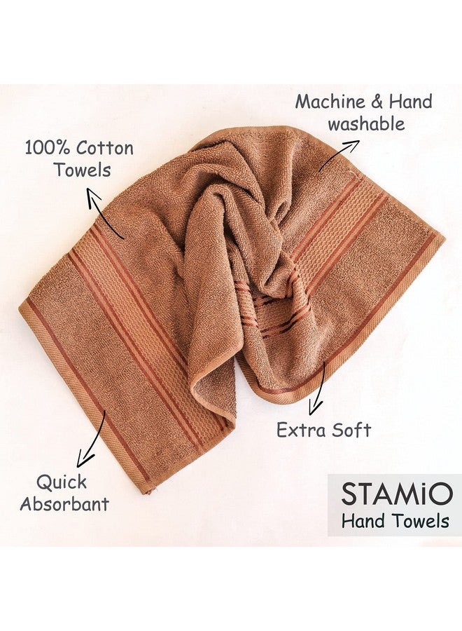 STAMIO Cotton 425 GSM Hand Towel Set of 6, 33 X 51 cm for Men, Women, Home Use, Gym, Wash Basin | Soft, Absorbent, Quick Dry, Small Size Towels - Image 4