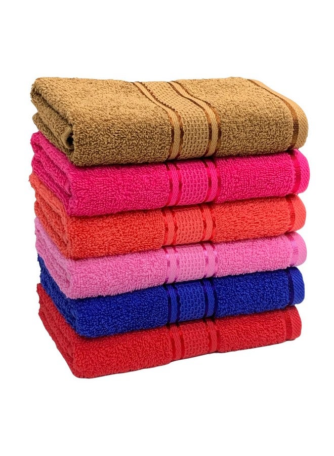 STAMIO Cotton 425 GSM Hand Towel Set of 6, 33 X 51 cm for Men, Women, Home Use, Gym, Wash Basin | Soft, Absorbent, Quick Dry, Small Size Towels - Image 1