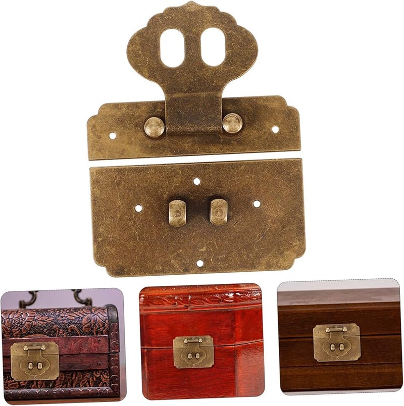 Vintage Jewelry Box Hasp Lock Antique Decorative Latch Retro Style for Cabinets Chests - Image 3