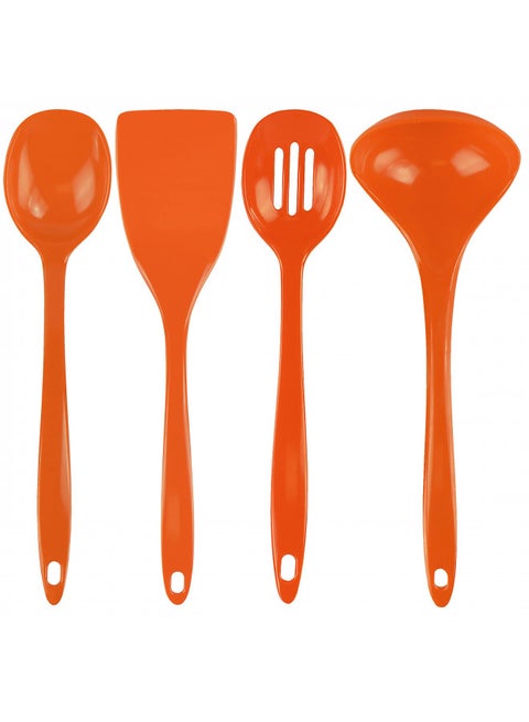 Calypso Basics by Reston Lloyd Melamine Utensil Set, 4-Piece, Orange