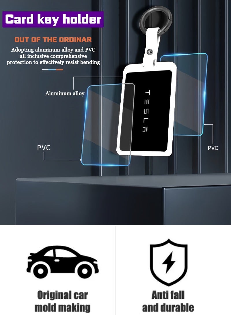 حزمة بطاقة مفتاح السيارة ، أكمام واقي من سبيكة الألومنيوم ، ومكافحة الانزلاق ومقاومة للسقوط عالية الجودة ، مناسبة لمعظم نماذج السيارات. - Image 5