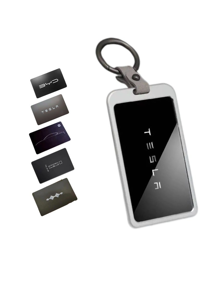 حزمة بطاقة مفتاح السيارة ، أكمام واقي من سبيكة الألومنيوم ، ومكافحة الانزلاق ومقاومة للسقوط عالية الجودة ، مناسبة لمعظم نماذج السيارات. - Image 1