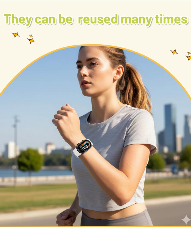 FFZDENA 2pcs Nylon Strap for Xiaomi Smart Band 10/Band9/Band8, Men and Women Breathable Elastic Bracelet, Adjustable Sport Straps Replacement Watchband for Xiaomi Mi Band 10/Band9/Band8(Black,Grey) - Image 5