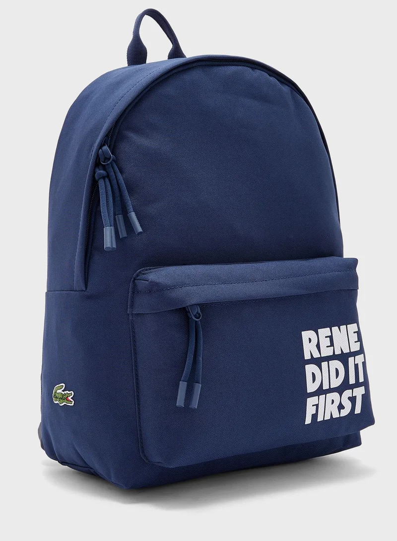 LACOSTE Slogan Backpack