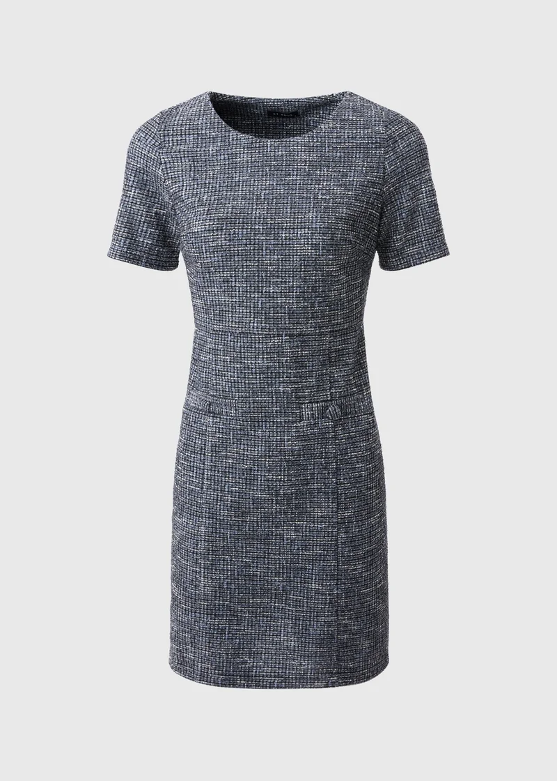 ماتلان Blue Boucle Ponte Mini Dress