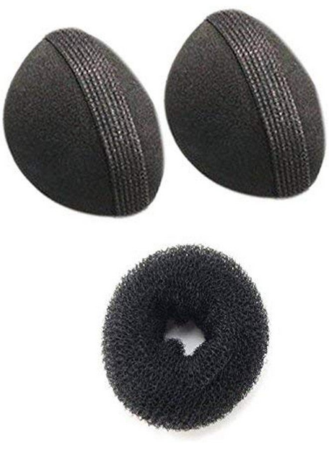 Chanderkash Puff and Donut Bun Maker Hair Accessory Set Hair Accessory Set (Black)|Puff Juda Bun Shaper |Messy Bun Scrunchie - Image 1