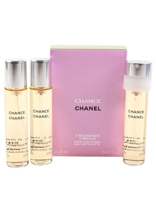 بخاخ عطر شانص للسفر EDT 3x20 مل