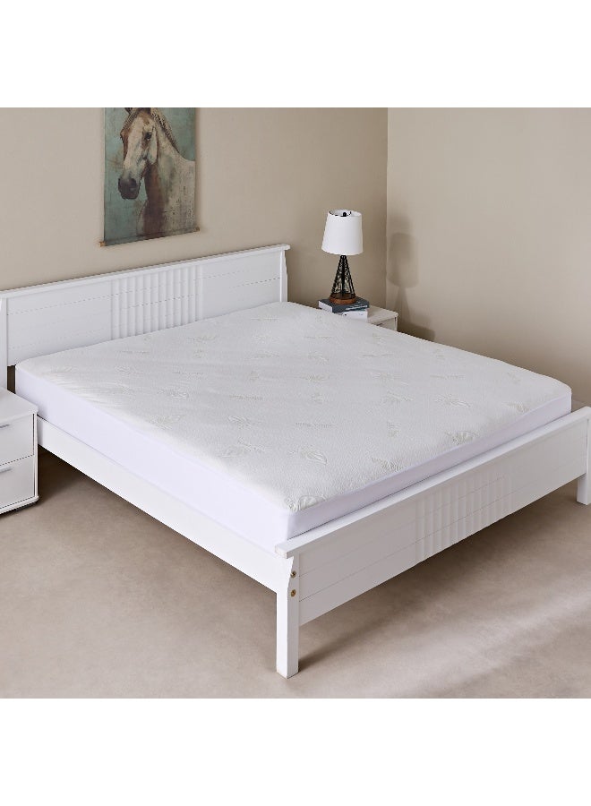 Home Box واقي مرتبة سوبر كينج مقاوم للماء من الألوفيرا 200 x 33 x 200 سم - Image 1