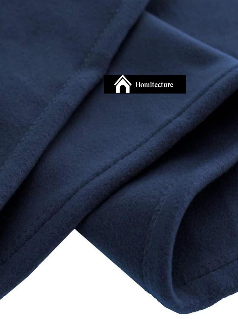 Homitecture Fleece Blanket 300 TC All Season Solid/Plain Light Weight Polar Fleece Single Bed Blanket (230 x 150 cm,Skin Friendly) (Blue) - Image 4