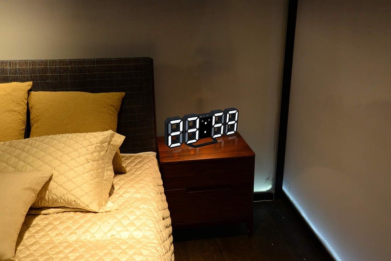 MVM Enterprise 3D LED Digital Wall Clock for Home TableWall Hanging AutoAdjustable Brightness Easy to Read at NightPlasticTimeDateTemperature for BedroomLiving RoomOffice - Image 3