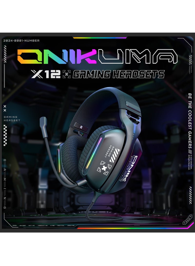 onikuma ONIKUMA X12 Professional Gaming Headset For PS4/PS5/XOne/XSeries/Nintendo Switch/PC  - Image 2