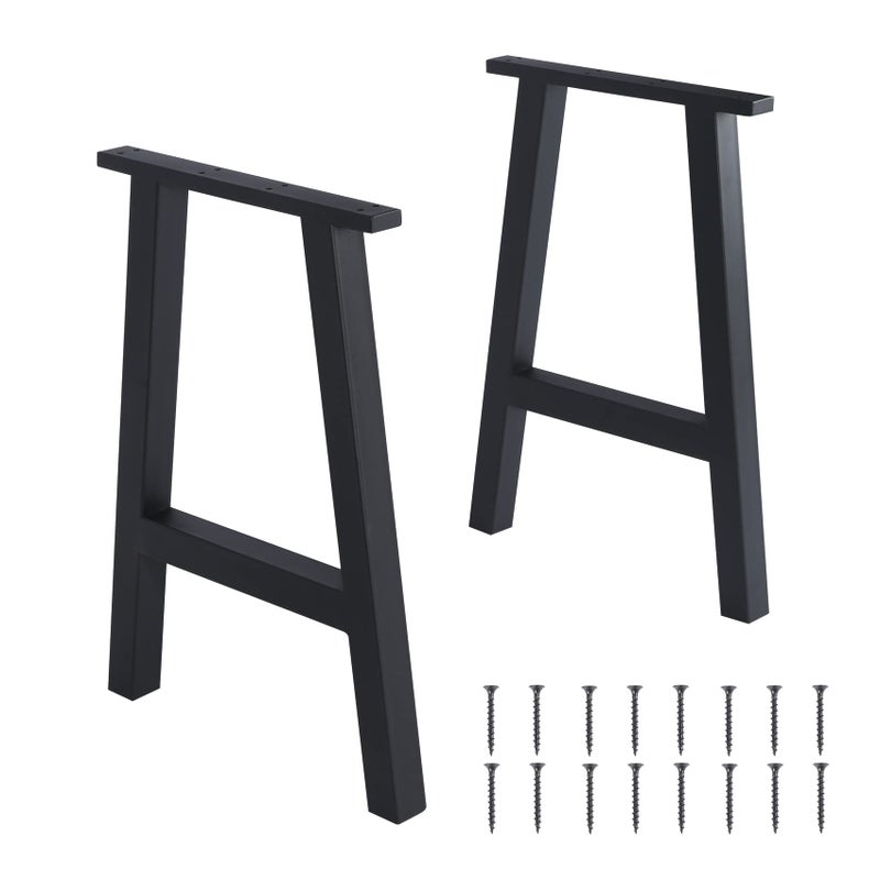 TCHOMENY TCHOMENY Table Bench Legs 28 Set of 2 Black Coffee Metal Legs Dining Iron Furniture Legs 28 INCH 
