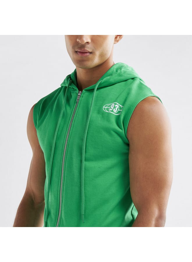 Splash FAV Printed Sleeveless Zip Through Hoodie  - Image 4