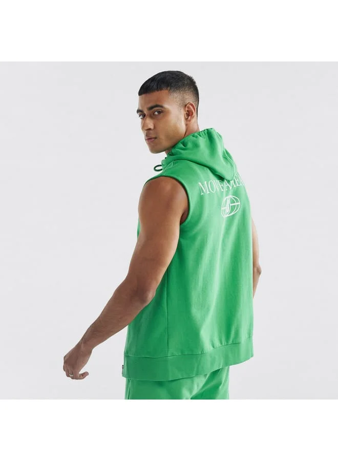 Splash FAV Printed Sleeveless Zip Through Hoodie