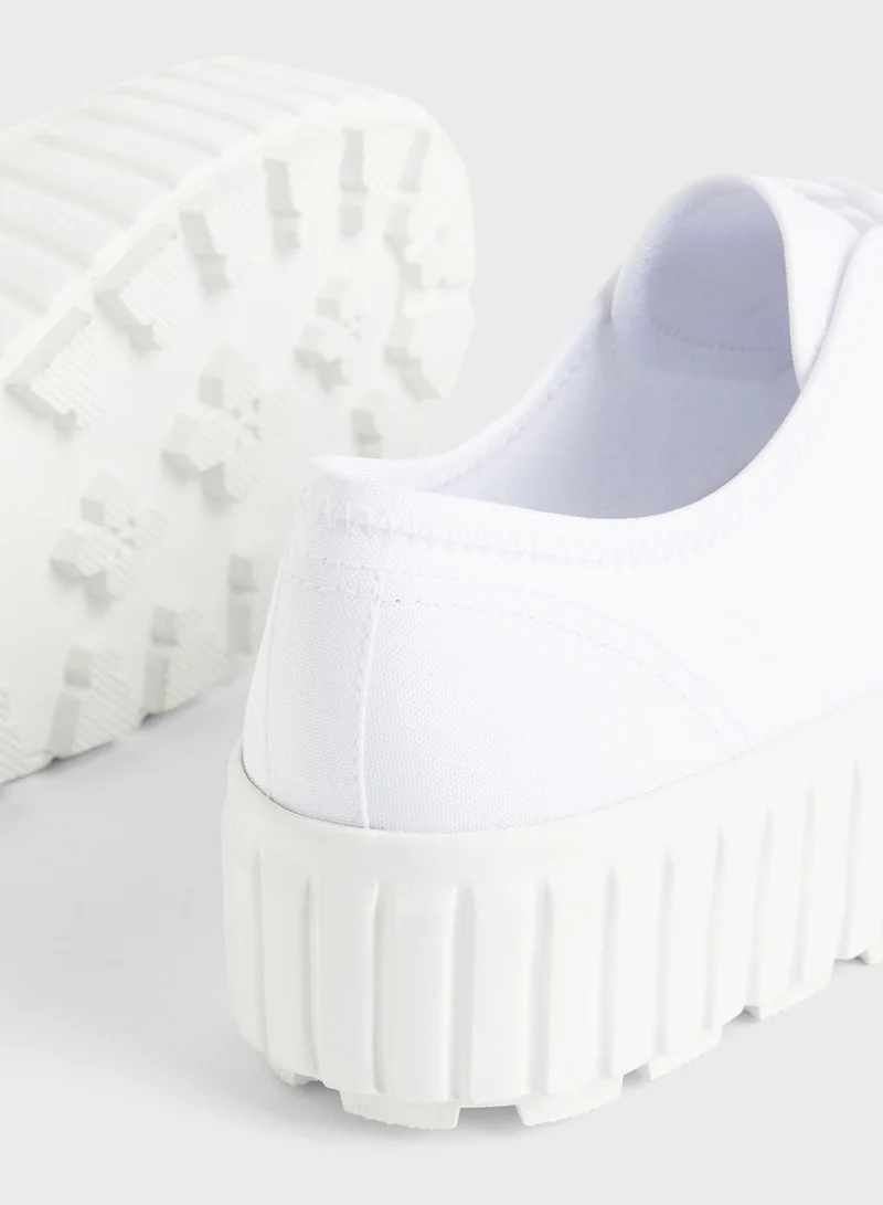 H&M Lace Up Low Top Sneakers