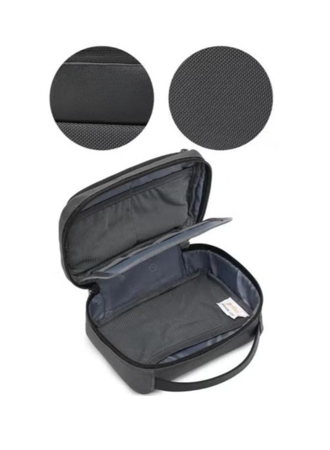 بوزو منظم ملحقات السفر لحفظ الأغراض الشخصية مثل الهاتف المحمول وبطاقة الهوية والأموال باللون الأسود - Image 5