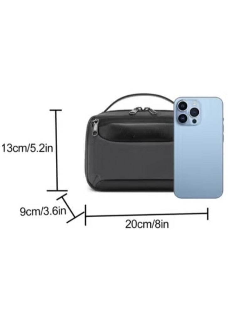 بوزو منظم ملحقات السفر لحفظ الأغراض الشخصية مثل الهاتف المحمول وبطاقة الهوية والأموال باللون الأسود - Image 4