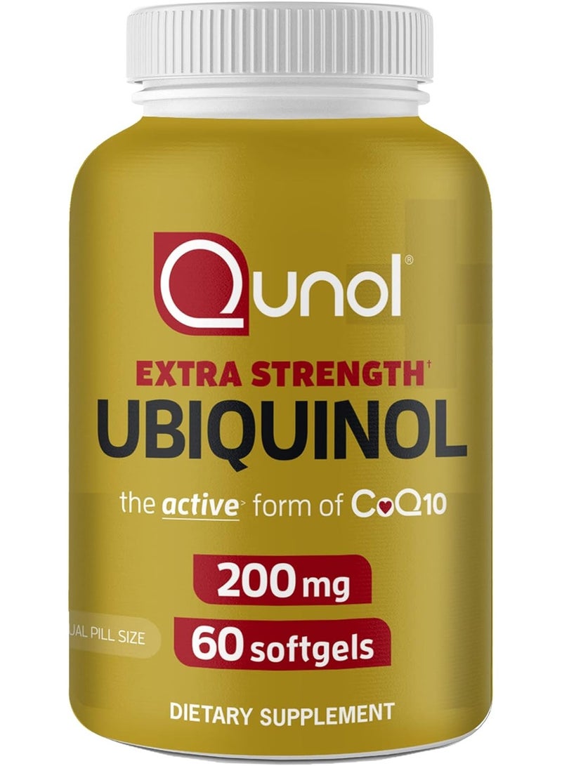 Qunol Extra Strength Ubiquinol, 200mg - 60 Softgels - Image 1