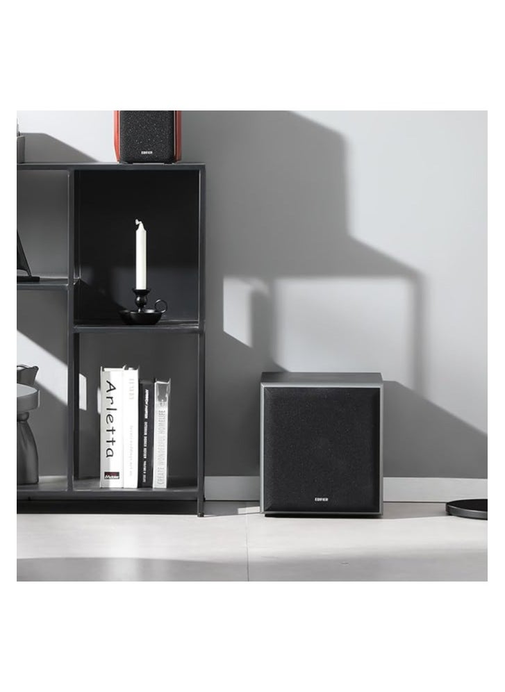 Edifier T5 Powered Subwoofer - 70w RMS Active Woofer with 8 inch Driver and Low Pass Filter