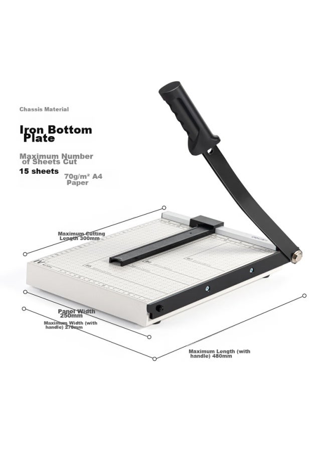 ديلي Deli Steel Paper Trimmer/قاطع ورق/مقص ورق/تمزيق ورق 300mm*250mm 8014 - Image 2