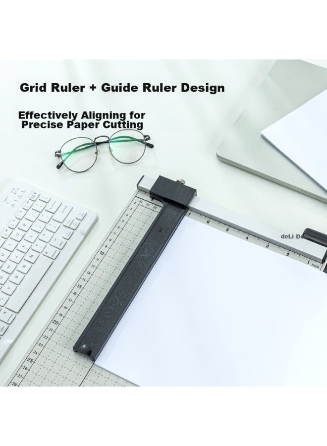 ديلي Deli Steel Paper Trimmer/قاطع ورق/مقص ورق/تمزيق ورق 300mm*250mm 8014 - Image 3