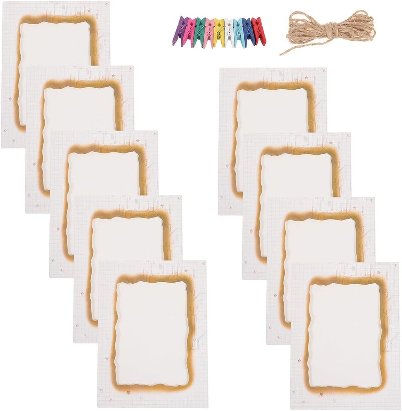 Hanging Paper Photo Frame Set 6-inch, 9pcs Minimalist DIY Picture Display, Lightweight Craft Photo Frames for Wall Decor and Home Gallery - Image 1